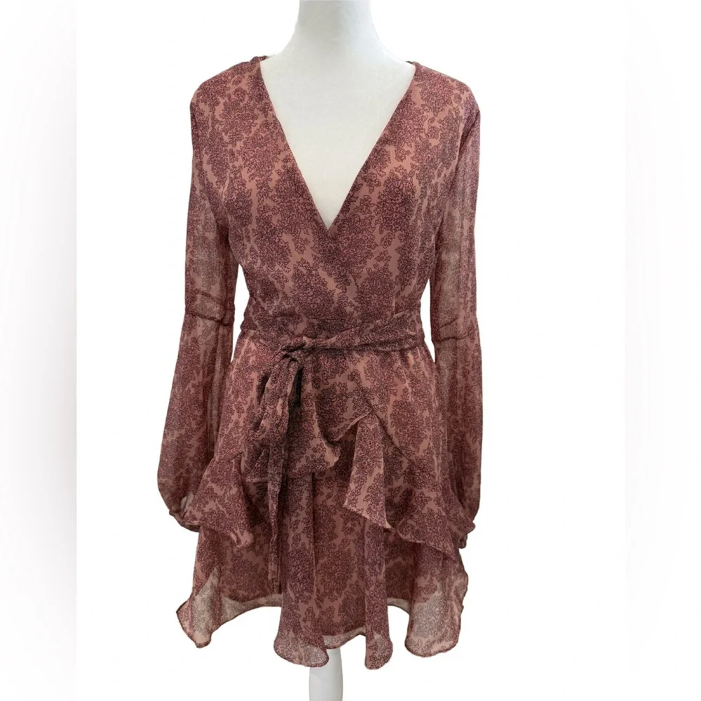 The Vintage Shop Pink Gemma Dress with Bishop Sleeves. Size Medium - Picture 3 of 7